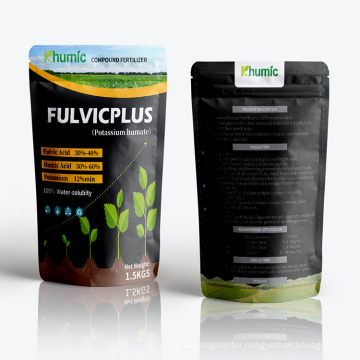 "Fulvicplus" powder/flakes 98 super potassium humate micronutrient Agricultural organic fertilizer